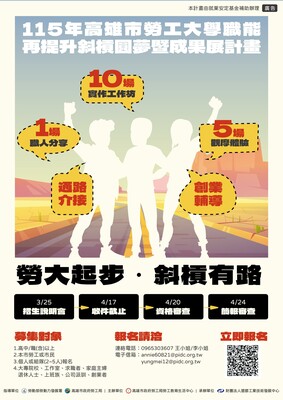 115 年度高雄市勞工大學職能再提升斜槓圓夢暨成果展計畫圖片