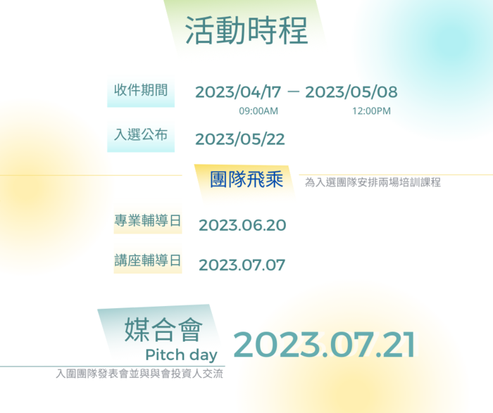 【公告】(112-04-20) ✨2023 Meet the Angels資金媒合會 徵件✨圖片